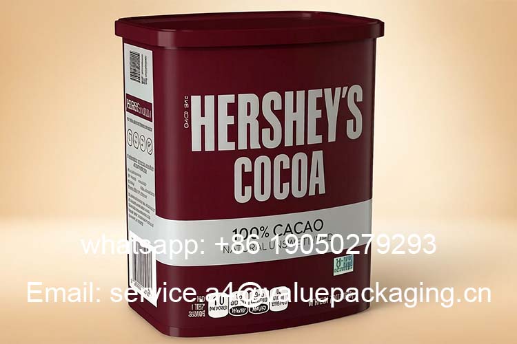 Large gram cans of cocoa powder