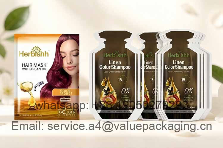 Odd-shaped hair dye pouch