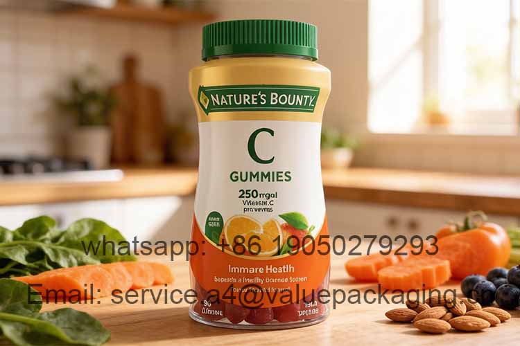 Plastic jar vitamin gummies