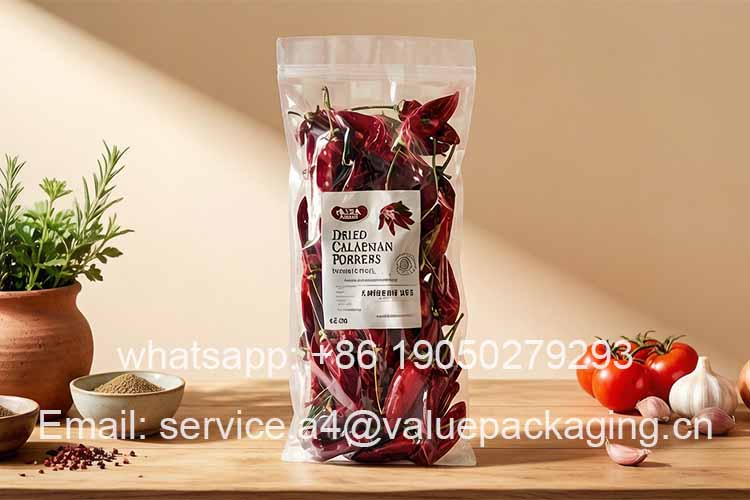 Slim Dried Chili Zipper Stand-Up Bag