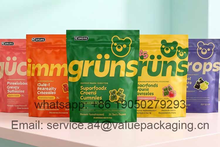 Vitamin Gummies Stand-up Zipper Bag