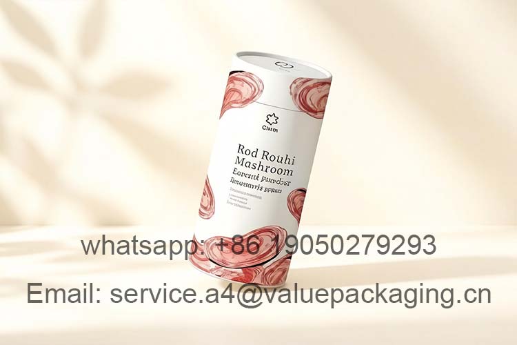Paper tube mushroom powder packaging